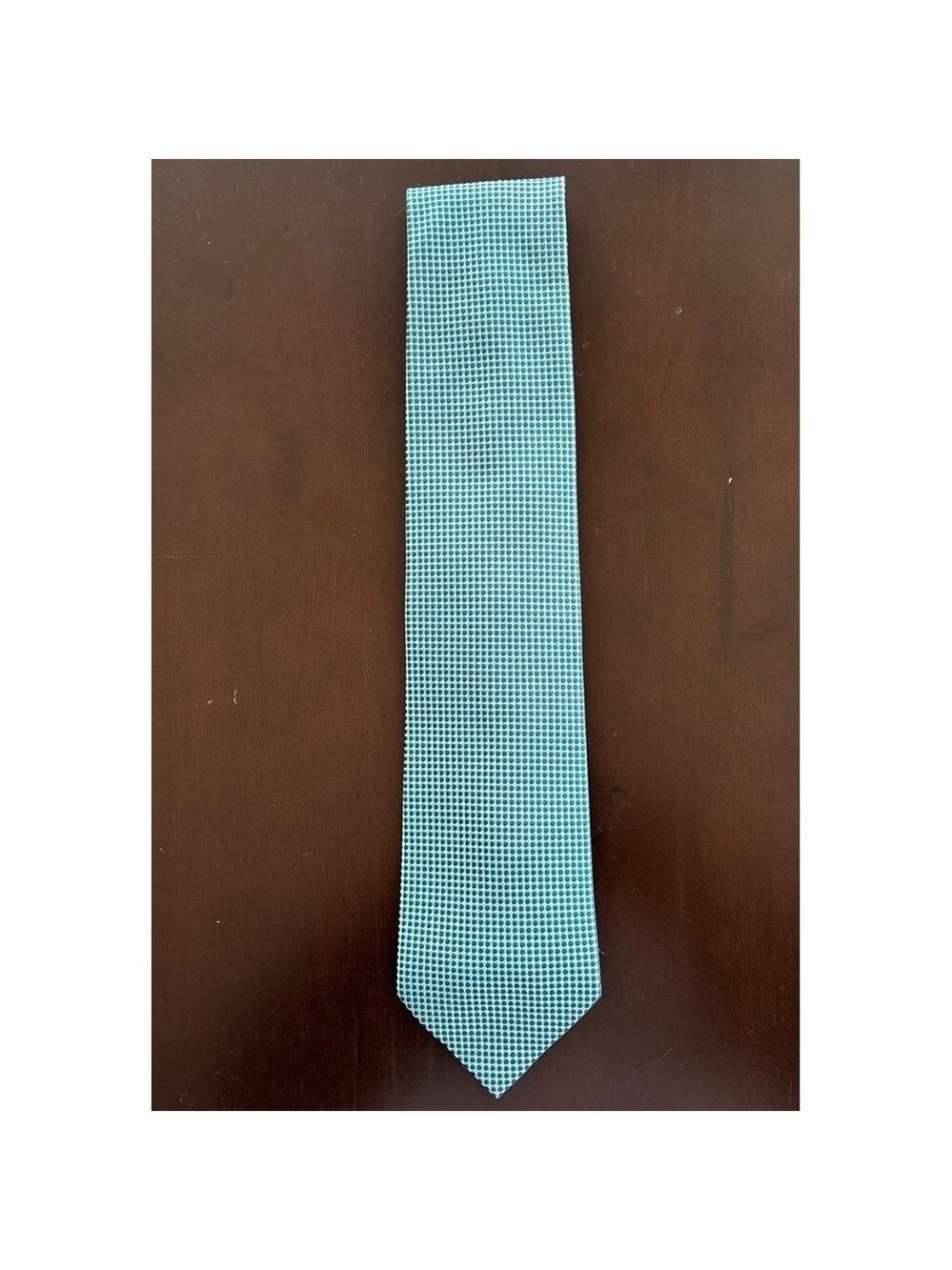 Izod Silver Patterned Necktie Mens Silk Italy Formal Tie 57” x 3.75”